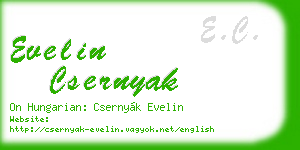 evelin csernyak business card