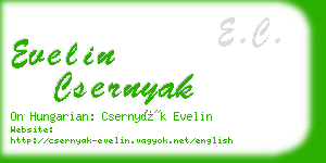 evelin csernyak business card